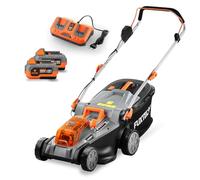 FUXTEC Cortacésped Sin Cable 40V (2x20V) E2RM43 - Incluye Set de Baterías y Cargador - Ancho de Corte 43cm, Altura de Corte Ajustable - Cortacésped Eléctrico a Batería, Sin Cables