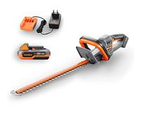 FUXTEC Cortasetos a batería FX-E1HS20-SET • 20V • Espada de 52cm • Kit | Cargador incluido • Empuñadura ergonómica • Diseño muy ligero • Cuchillas de seguridad cortadas a láser • Gran confort