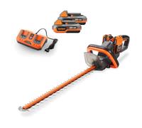 FUXTEC Cortasetos a batería FX-E2HSSET • 40V • Espada de 61cm • Set Batería | Dos baterías de 20V y cargador doble incluidos • Asa giratoria • Grosor de corte 26mm • Freno eléctrico para protección