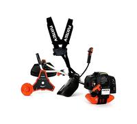 FUXTEC Desbrozadora FX-MS152 • Motor de Gasolina 2 Tiempos 52cc Potente | Arranque facil • Correa hombro ergonomica • Bobina hilo nylon • Disco acero 3 dientes • Acceso filtro sin herramientas