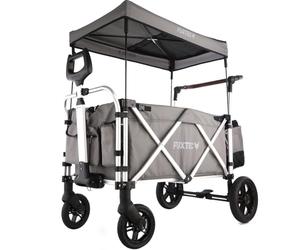 FUXTEC FX-CTL900 Gris, Carrito Plegable Original para niños. Ideal jardín, Playa o Ciudad. Empuja o Tira. Carga hasta 75 kg