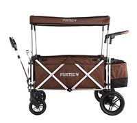 FUXTEC FX-CTL900 Premium marrón, Carrito Plegable Original para niños. Fux Family Collection. para jardín, Playa o Ciudad. Empuja o Tira. Carga 75 kg