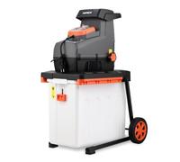 FUXTEC FX-EGH2800B Trituradora eléctrica de jardín 2800W, trituradora de rodillo con marcha atrás, tritura ramas hasta 44 mm, con caja de recogida de 60L y protección contra sobrecarga