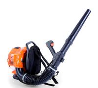 Soplador de Mochila de Gasolina FUXTEC FX-LB133T, más de 300km/h (186mph), 0.9kW, 1.2hp, Motor de 2 Tiempos de 33cc, Tanque (650ml), Almohadilla - fácil de soplar Las Hojas o la Nieve