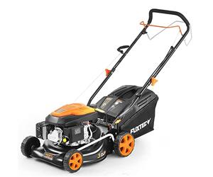 FUXTEC FX-RM4346 cortacésped de tracción de Gasolina - 3n1 cortacésped de Gasolina autopropulsado con Mulching, Easy Clean, Anchura de Corte 43 cm, Bolsa de Hierba de 40L
