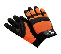 FUXTEC Guantes profesionales (M), trabajos de la casa y el jardín. Seguridad y protección unisex, para hombres y mujeres - con refuerzo en la palma de la mano y puntas de los dedos antideslizantes