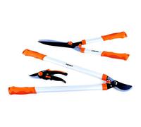 Fuxtec Premium FX-SPS3 Set 3 tijeras de jardín - Tornillos, ramas, setos tijeras manuales de jardín, cortasetos manuales para dar forma a sus setos.