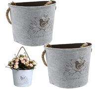 fuxunamz Maceta Colgantes Metal Florero Pared - Semicirculares Colgar Macetas Balcon Flor Colgante para Interiores Exteriores Decoración de Pared del Hogar Patio Jardín Hierbas Suculentas, Juego 2