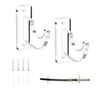fuxunamz Soporte Katana Pared, Soporte Espada Pared para Armas de Artes Marciales, Hacha, Cuchillo, Mesa Sword Racks 9x9x3 cm, para Sable de Luz, Porta Espadas Decorativas con Montaje Universal