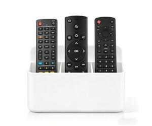 fuxunamz Soporte Mando, Support Mural pour Télécommande, Soporte para Mando a Distancia con 3 Ranuras, Extraíble y Sin Agujeros, Adecuado para Oficinas Domésticas, Dormitorios y Escuelas