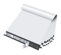 Fuxury 100 sobres de polietileno blanco de 12 x 15.5 pulgadas para ropa, camisetas, camisas, correo y envío, sobres autosellantes, bolsas personalizadas, durabilidad mejorada, artículos multiusos