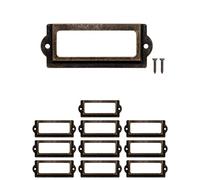 FUXXER® 10 etiquetas para ventana, armarios de farmacia, diseño de bronce antiguo, 83 x 33 mm