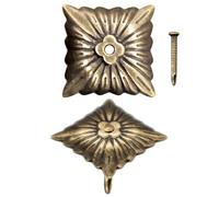 FUXXER 100 clavos de decoración antigua, clavos con cabeza decorativa, bronce vintage en latón, 20x20mm