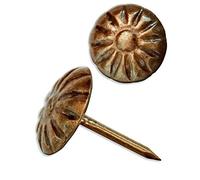 FUXXER® 100 uñas de decoración antigua, con cabeza decorativa, estilo vintage, 11 mm, cobre