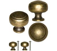 fuxxer - 2 x Poignées Style maison de campagne Boutons | Design vintage Bronze Laiton Meuble Cuisine Buffet | 26 x 24 mm | Lot de 2 avec vis