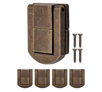 FUXXER 4 cierres para cofres, cajas, cajas, maletas, herrajes de metal, bronce, 30 x 25 mm