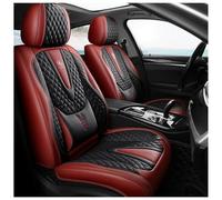 FUXZSV Las Fundas para Asientos de Coche Son adecuadas para Peugeot RCZ/Rifter/Voyageur/Partenaire VAN/604/605/607/806/3008/3008 Impermeables/Cuero/Transpirable,Negro Rojo