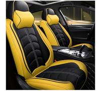 FUXZSV Las Fundas para Asientos de Coche Son adecuadas para Volvo Xc90 S60 S80 V40 V50 V70 Impermeables/Cuero/Transpirable,Amarillo