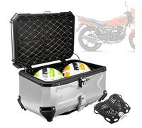 FUYAO Maleta de aluminio Top Case para moto, 45 L, 55 L, 65 L, 80 L, 100 L, maleta impermeable para casco, bolsa trasera de moto, para scooter, moto, ciclomotor y quad