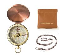 FuYelng 3 Piezas Brújula Retro, 6,8 × 5 × 1,6 cm Brújula de Metal con Cadena Bolsa de Almacenamiento, para Supervivencia al Aire Libre Orientación Camping Silva Niños