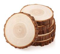 Fuyit Rodajas de Madera - 6pcs, Diámetro 15-16 cm, Apto para Pirograbador y Pintura