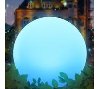 FUYO Lámparas solares para exteriores, grandes LED solares para exterior, jardín, lámpara con estaca inalámbrica, mando a distancia IPX6, bola solar para suelo, caminos, terrazas, césped, piscina