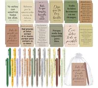 Fuyoooo 72 piezas de regalos Cristianos en Español Regalos para Boho Christain Biblia Español Regalos Religiosos Cuadernos y Bolígrafo con bolsa, Regalo de Pascua Bautismo Graduación para Mujeres