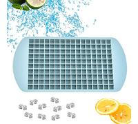 FUYTERY Mini cubo de hielo bandejas 160 rejillas de silicona cubo cocina refrigerador molde (azul claro)