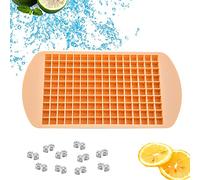 FUYTERY Mini cubo de hielo bandejas 160 rejillas de silicona cubo cocina refrigerador molde (naranja)