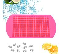 FUYTERY Mini cubo de hielo bandejas 160 rejillas de silicona cubo cocina refrigerador molde (rosa)