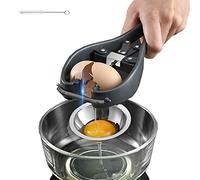 FUYTERY Separador de Huevos de Acero Inoxidable Abridor de Huevos Automático de Mano Herramienta de Cocina