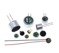 FUYUMIC 10 Uds 9x7mm 9767 6x5mm 6050 6x2,2mm 6022 4,5x2,2mm 4522 4x1,5mm 4015 micrófono Electret con Recogida de 2 Pines (Color : 9x7mm Microphone)