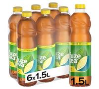 Fuze Tea Original, Sabor Limón, Botellas de 1,5 L, Pack 6 | Bebida de extracto de té negro con limón, lista para tomar, excelente para comidas, reuniones y refrescarse en casa