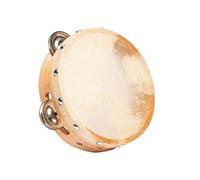 FUZEAU - 593 - Pandereta de piel natural - ø15 cm - 8 platillos - Flejado de madera - Ligero y fácil de manejar - Instrumento musical auténtico - Ideal para Aprendizaje Rítmico - A partir de 3 años