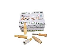 FUZEAU - 78320 - Caja de 5 appieles de madera natural - Para imitar el sonido de las aves de los jardines - Ambiance Nature - A partir de 4 años