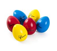 FUZEAU 78231 - Juego de 3 pares de huevos sonoros de plástico, color azul/rojo/amarillo, sólidos, ergonómicos, ligeros, para niños a partir de 3 años