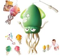 FUZETAO Juguete de Pulpo eléctrico para Gatear con Luces y música LED, evitación Inteligente de obstáculos, Pulpo Interactivo de Baile automático para Regalos, niños pequeños (Verde)