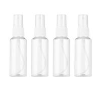 FuzlPnag 4×50ml Botella Pulverizadora Pequeña, Botellas Aerosol Vacío Plástico,Botes Spray Vacios,Transparente Atomizador Rellenables de Viaje Conjunto de Botellass Spray Bottle