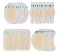 FUZVOL 24 piezas de tiritas para pies, almohadillas de cojín para ampollas, protección de la piel para prevenir el dolor de pies, protector de ampollas hidrocoloide de gel transparente invisible para