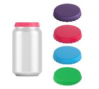 FUZVOL 4 tapas de silicona para latas de bebidas, tamaño estándar, tapas de bebidas energéticas para cerveza, coque, jugo, bebidas energéticas, grado alimenticio, a prueba de derrames, para playa,
