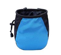 FUZVOL Bolsa de Tiza para Escalada Azul Cubo de Magnesio con Correa Bolsillo Ajustable y Cordón para Escalada en Roca al Aire Libre