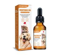FUZYXIH 30 ml portátil calmante para perros y gatos, gotas calmantes naturales orgánicas para calmar la ansiedad, mezcla para alimentos para aliviar la ansiedad, aceite esencial para aliviar la