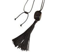 FUZYXIH Collar con colgante de perlas negras con flecos móviles y longitud para mujeres y niñas. Collar de declaración de moda para mujeres, m, como se describe, como se describe