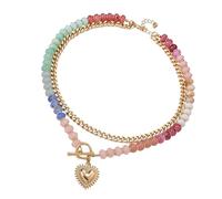 FUZYXIH Collar de perlas con forma de colgante, cadena de clavícula, regalo para mujeres, joyería de capas de moda, collar de perlas de dopamina