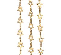 FUZYXIH Exclusiva estrella hueca Charm cadena de joyería de moda, estructura de acero inoxidable, perfecto para collares y estilo de acero inoxidable, talla única, como se describe