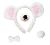 FUZYXIH Juego de 4 diademas para los amantes del cosplay, diseño de oso de Halloween, con ajuste elástico para accesorios de tamaño de cabeza para adultos, D, Talla única