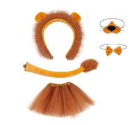 FUZYXIH Juego de disfraz de animal para, diadema, pajarita, patas de animales, guantes, cola de peluche, accesorios de vestir para Halloween, cosplay, accesorios de vestir para niños, H, Talla única