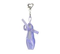FUZYXIH Llavero multiusos en miniatura para zapatos de ballet, bolsa de joyería colgante para decorar bolsos, monederos, interiores de coches, colgantes de ballet en miniatura, morado, M