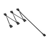 FUZYXIH Quiet - Cable alargador de ventilador ajustable de 4 pines, cable divisor de ventilador de 4 pines, extensión de 30 cm