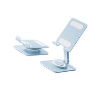 FUZYXIH Soporte de teléfono plegable ajustable en ángulo, base de silicona antideslizante, aleación de acero al carbono para tabletas, dispositivos, soporte portátil plegable para teléfono